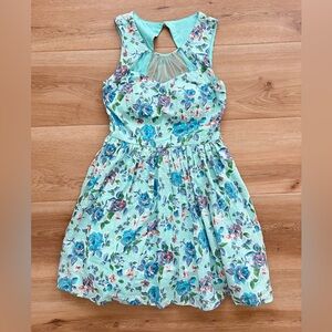 Skater 50’s derby rockabilly fit flare retro aqua